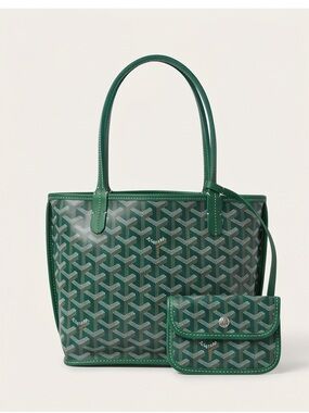 Goyard Emerald St. Louis Tote with Matching Pouch